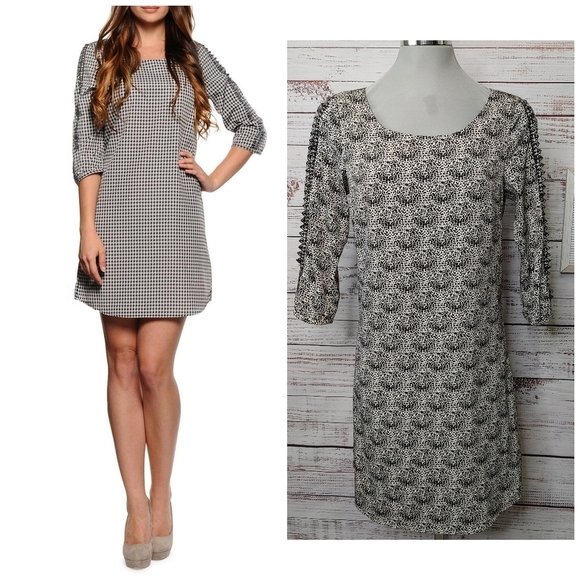 MAISON Scotch embroidered sleeve shift dress S - Picture 1 of 11